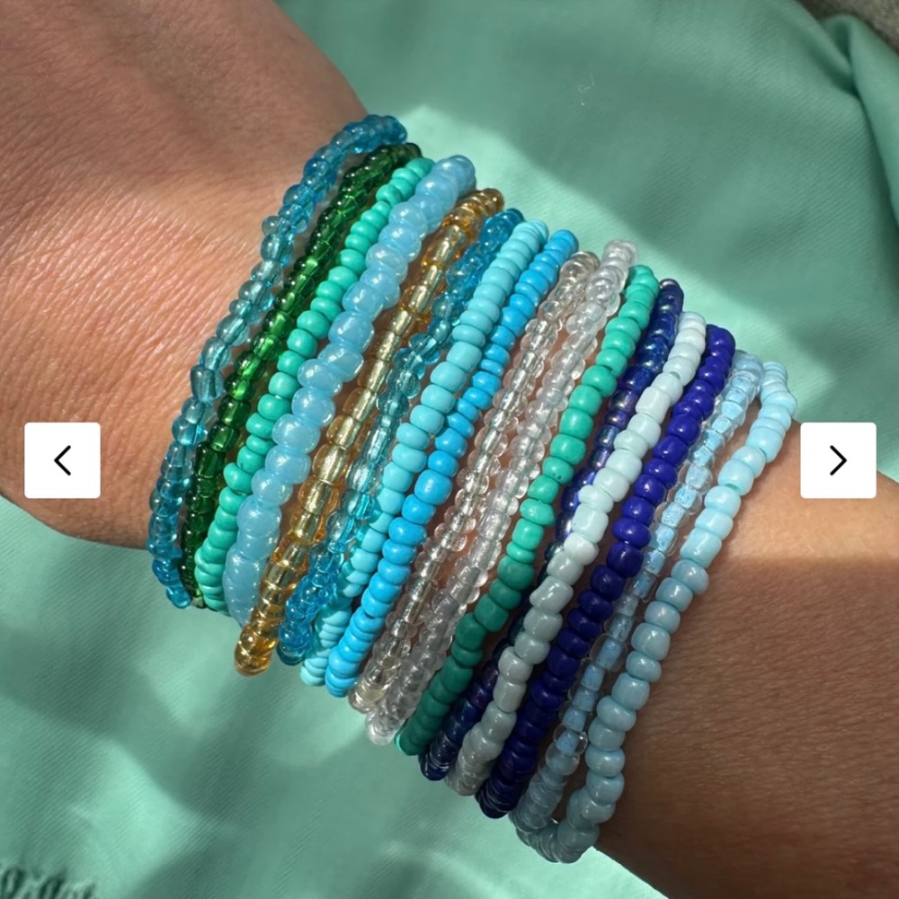 Shades of Blue Bracelets set of 16. New